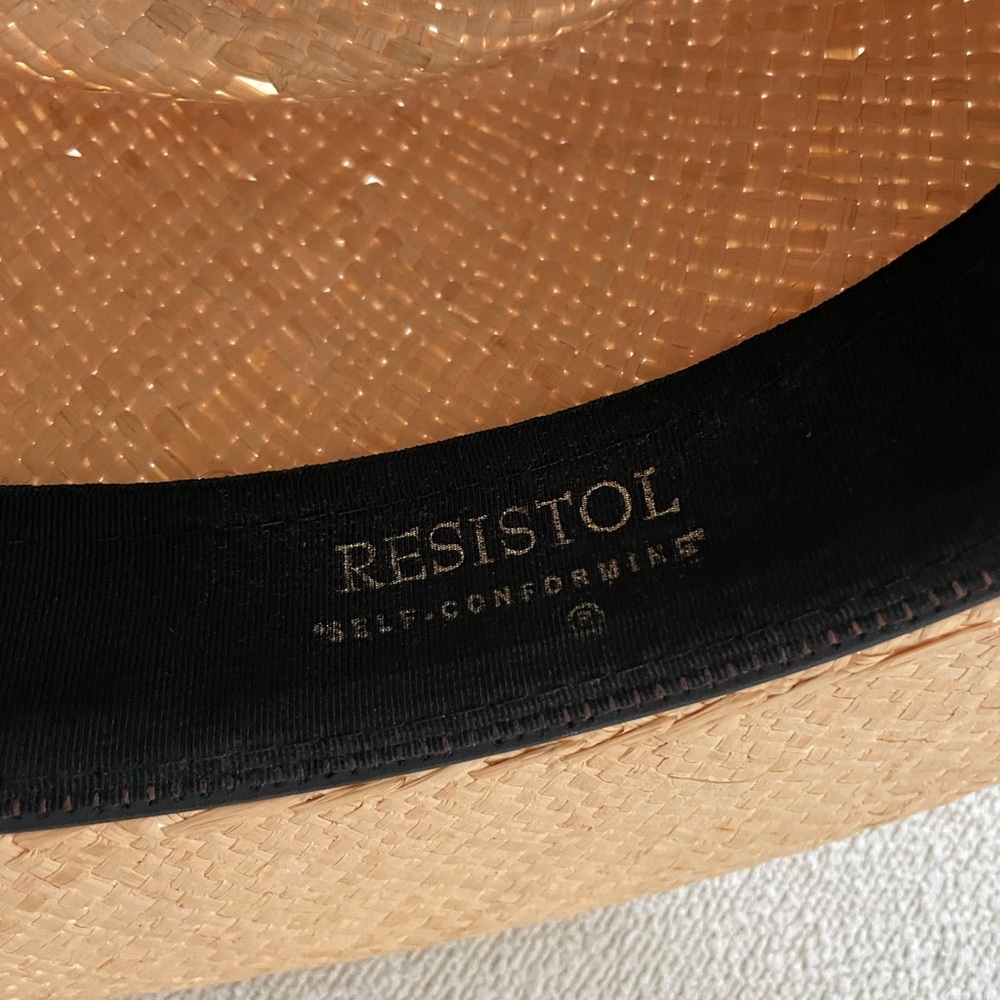 Vintage Straw Resistol Hat with Feather - Picture 4 of 4